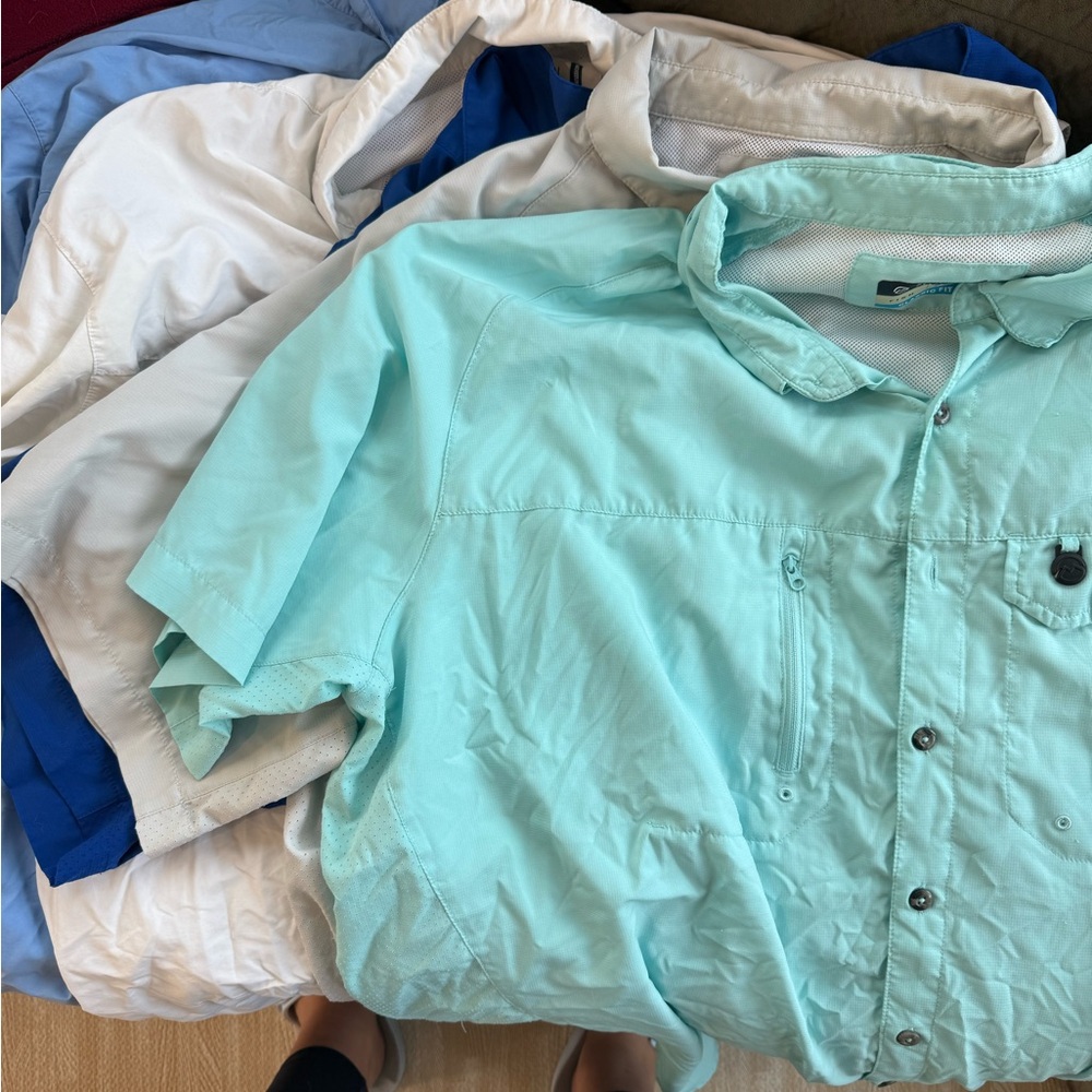 Magellan Outdoors Light Casual Button Down Shirt. Set of 5.